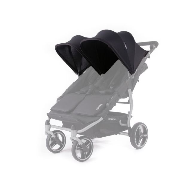 Canopy Black Poussette Double Baby Monsters Easy Twin 3S