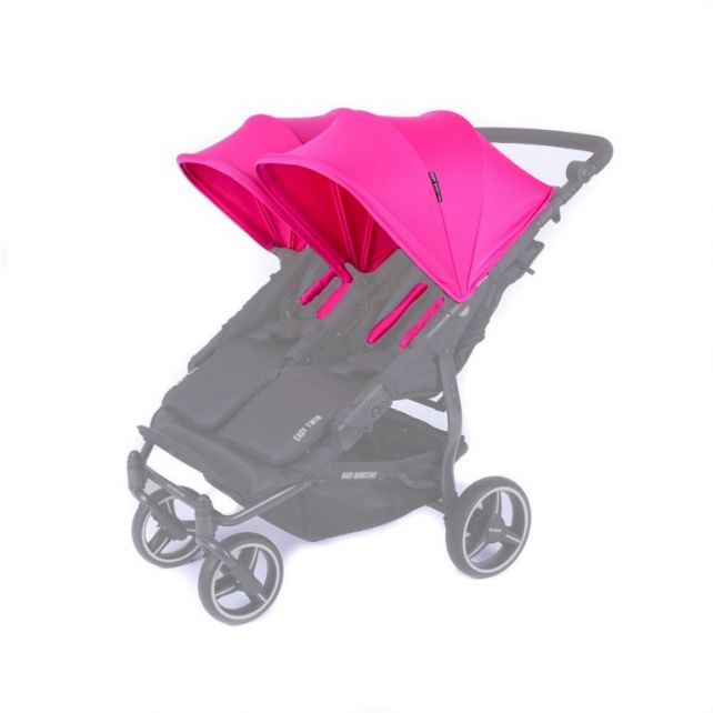 Canopy Fushia Poussette Double Baby Monsters Easy Twin 3S