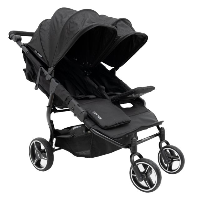 Poussette Double Baby Monsters Easy Twin 3 - Sideral Black