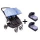 Pack Poussette Double Baby Monsters Easy Twin 3S - Mediterranean+ 2 Nacelles