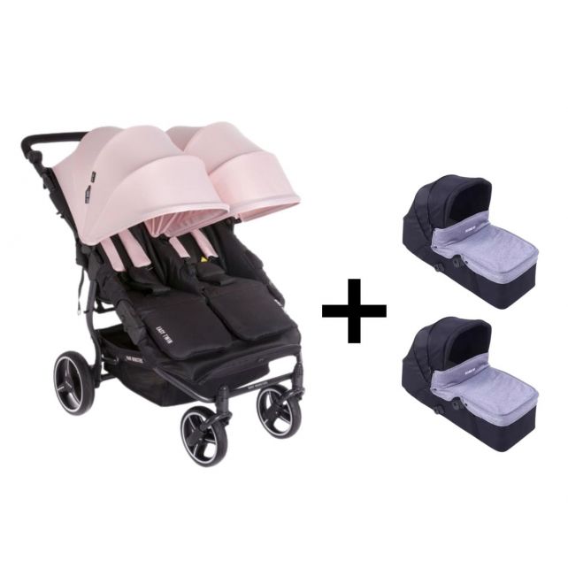 Pack Poussette Double Baby Monsters Easy Twin 3S - Cupcake+ 2 Nacelles