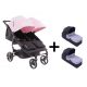 Pack Poussette Double Baby Monsters Easy Twin 3S - Milkshake+ 2 Nacelles