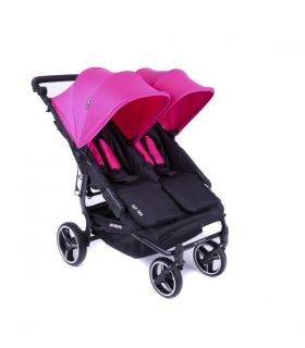 Poussette Double Baby Monsters Easy Twin 3S - Fushia