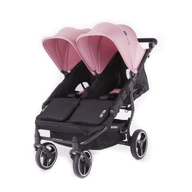 Poussette Double Baby Monsters Easy Twin 3S - Dolly Pink