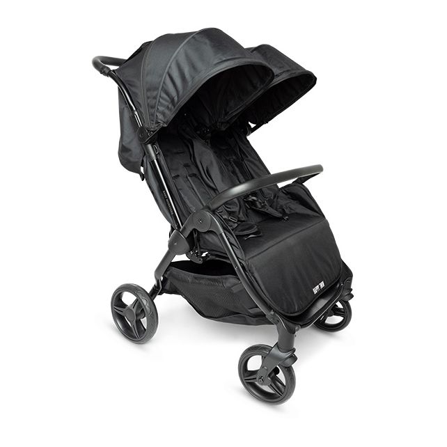 Poussette Double Compacte Baby Monsters Happy Twin - Black