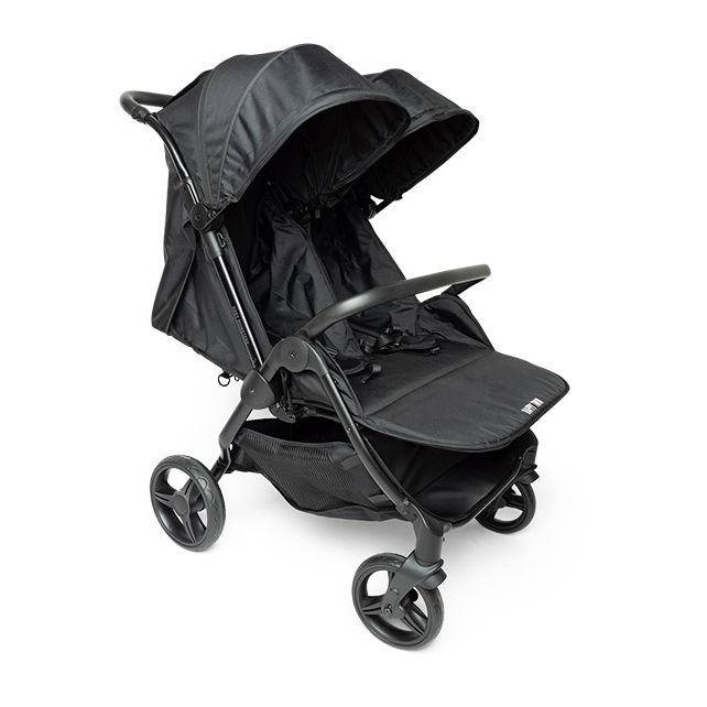 Poussette Double Compacte Baby Monsters Happy Twin - Black