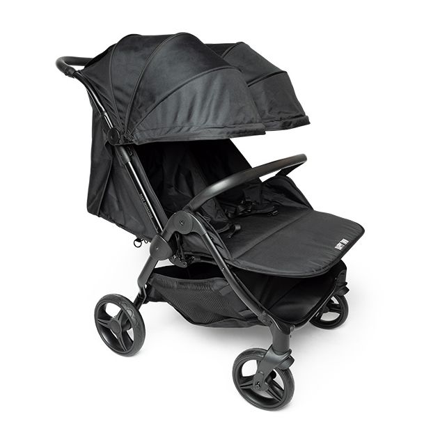 Poussette Double Compacte Baby Monsters Happy Twin - Black