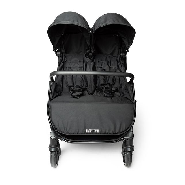 Poussette Double Compacte Baby Monsters Happy Twin - Black