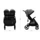 Poussette Double Compacte Baby Monsters Happy Twin - Black