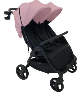 Poussette Double Compacte Baby Monsters Happy Twin - Nordic Pink