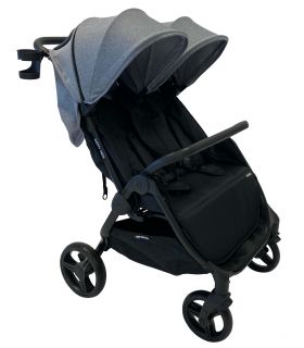 Poussette Double Compacte Baby Monsters Happy Twin - Heather Grey