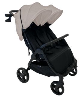 Poussette Double Compacte Baby Monsters Happy Twin - Stone