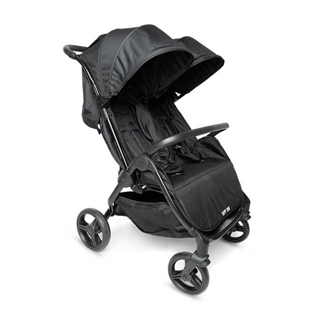 Poussette Double Compacte Baby Monsters Happy Twin - Black